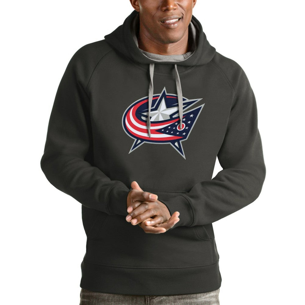 NHL Columbus Blue Jackets Antigua Logo Victory Pullover Hoodie