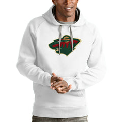 NHL Minnesota Wild Antigua Logo Victory Pullover Hoodie