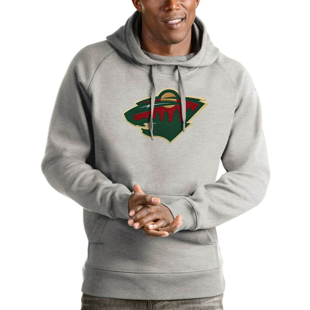 NHL Minnesota Wild Antigua Logo Victory Pullover Hoodie