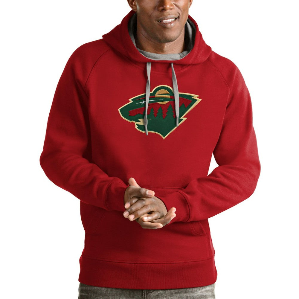 NHL Minnesota Wild Antigua Logo Victory Pullover Hoodie