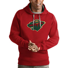 NHL Minnesota Wild Antigua Logo Victory Pullover Hoodie