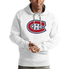 NHL Montreal Canadiens Antigua Logo Victory Pullover Hoodie