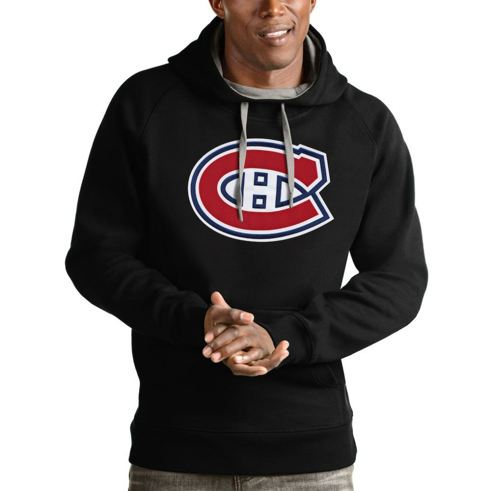NHL Montreal Canadiens Antigua Logo Victory Pullover Hoodie