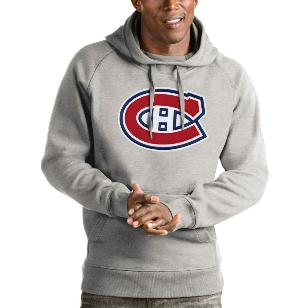 NHL Montreal Canadiens Antigua Logo Victory Pullover Hoodie