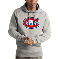 NHL Montreal Canadiens Antigua Logo Victory Pullover Hoodie