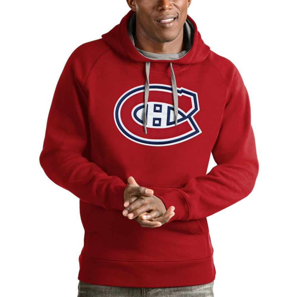 NHL Montreal Canadiens Antigua Logo Victory Pullover Hoodie