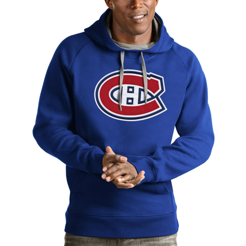 NHL Montreal Canadiens Antigua Logo Victory Pullover Hoodie