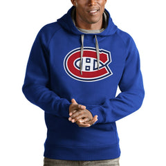 NHL Montreal Canadiens Antigua Logo Victory Pullover Hoodie