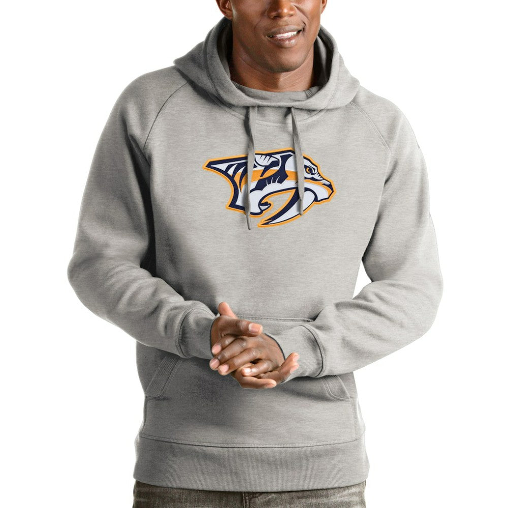 NHL Nashville Predators Antigua Logo Victory Pullover Hoodie