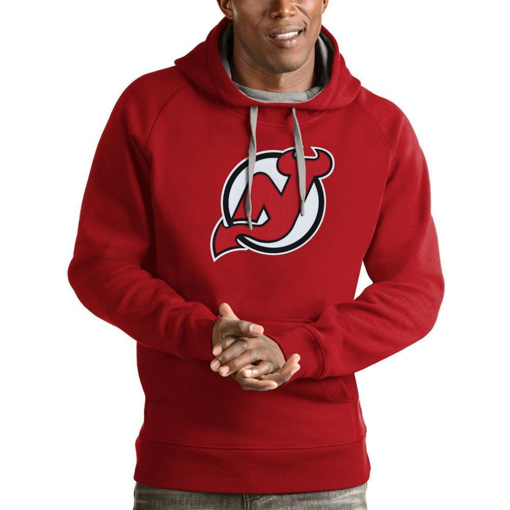 NHL New Jersey Devils Antigua Logo Victory Pullover Hoodie