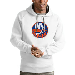 NHL New York Islanders Antigua Logo Victory Pullover Hoodie