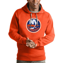 NHL New York Islanders Antigua Logo Victory Pullover Hoodie