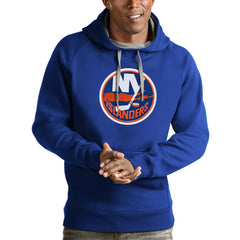 NHL New York Islanders Antigua Logo Victory Pullover Hoodie
