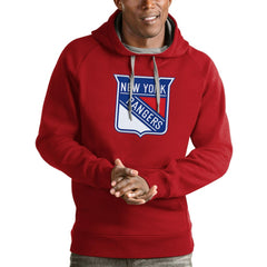 NHL New York Rangers Antigua Logo Victory Pullover Hoodie