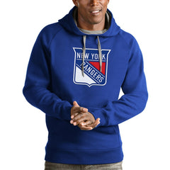 NHL New York Rangers Antigua Logo Victory Pullover Hoodie