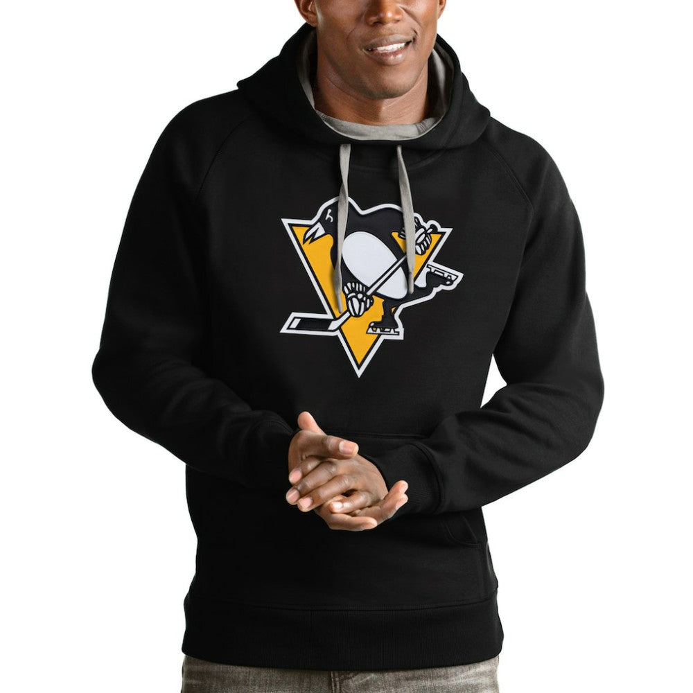 NHL Pittsburgh Penguins Antigua Logo Victory Pullover Hoodie