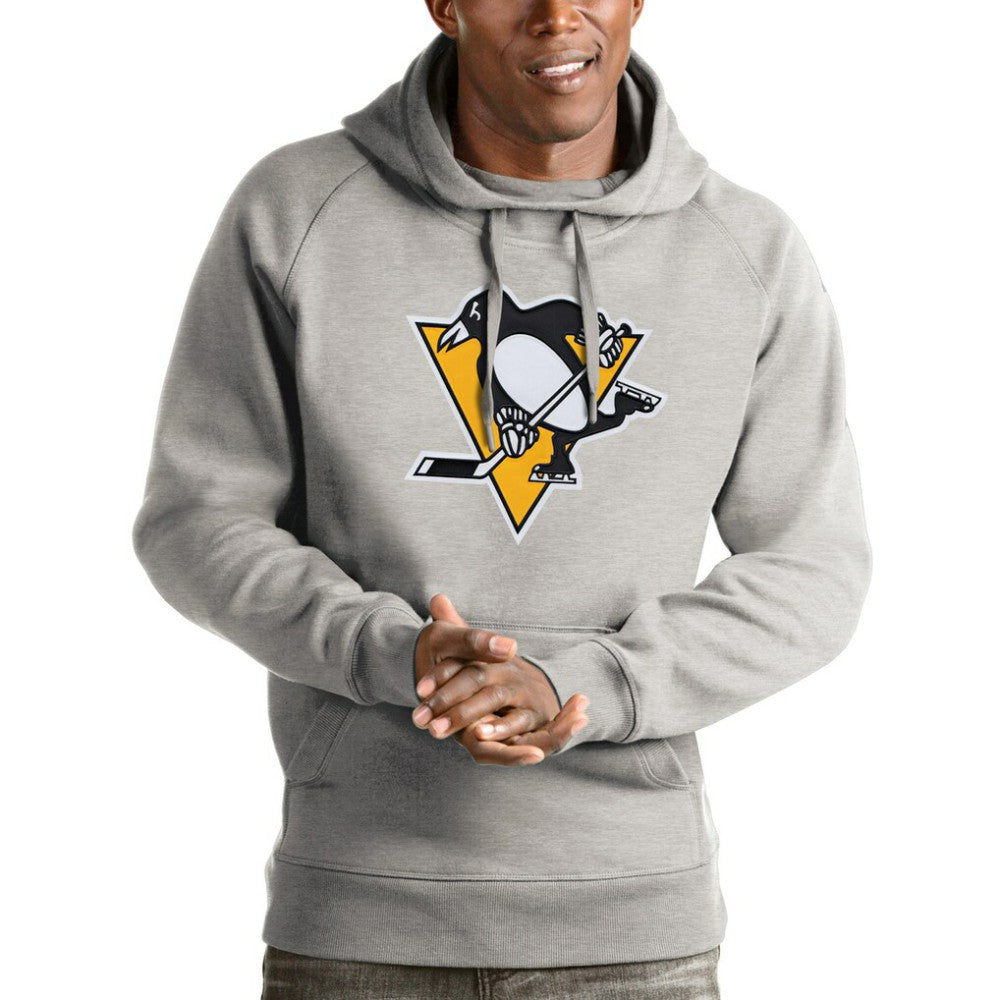 NHL Pittsburgh Penguins Antigua Logo Victory Pullover Hoodie
