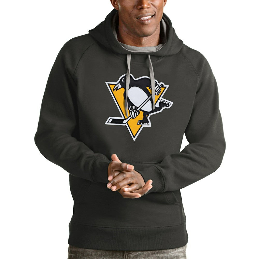 NHL Pittsburgh Penguins Antigua Logo Victory Pullover Hoodie