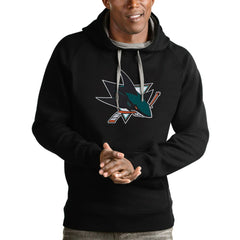 NHL San Jose Sharks Antigua Logo Victory Pullover Hoodie