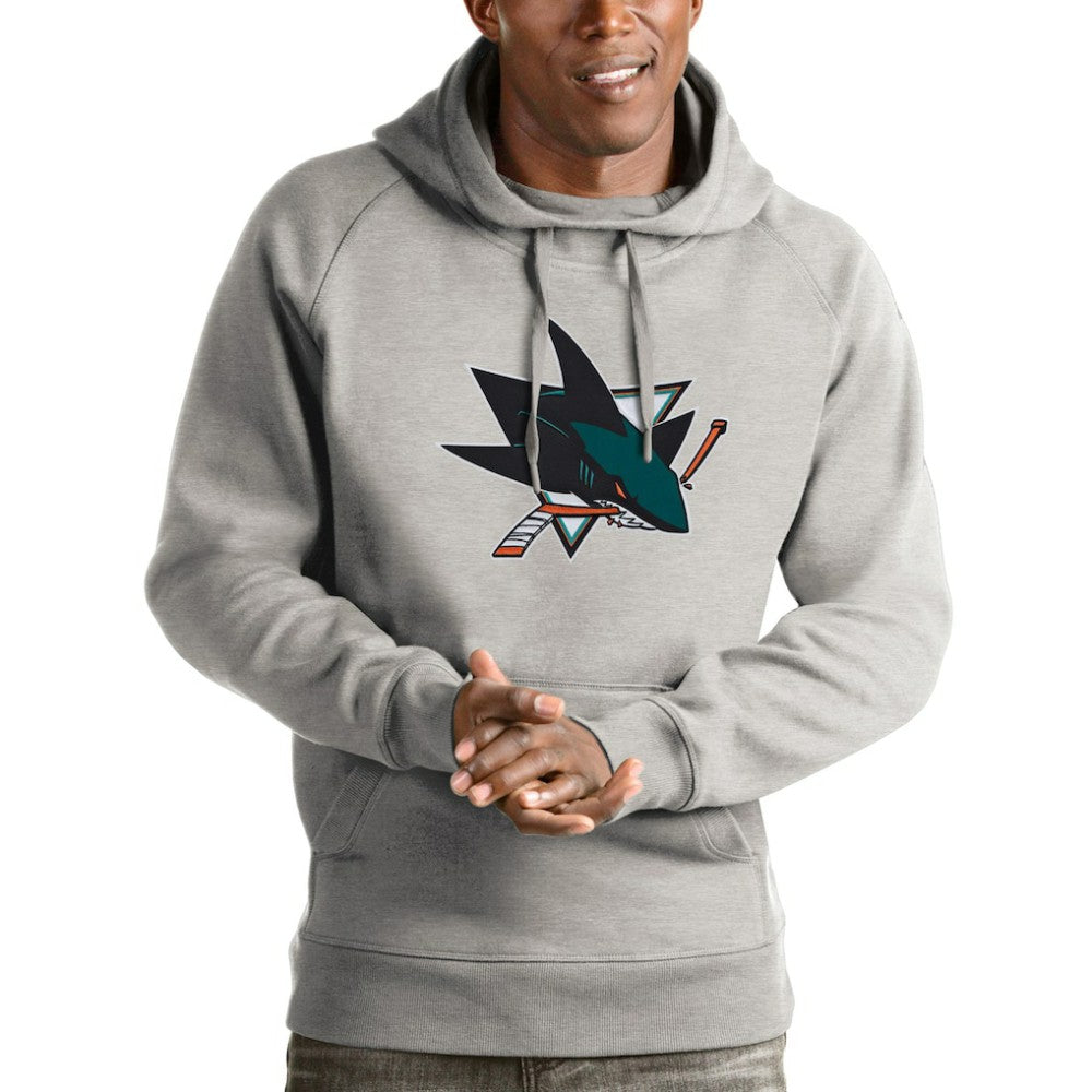 NHL San Jose Sharks Antigua Logo Victory Pullover Hoodie