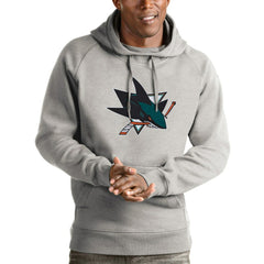 NHL San Jose Sharks Antigua Logo Victory Pullover Hoodie