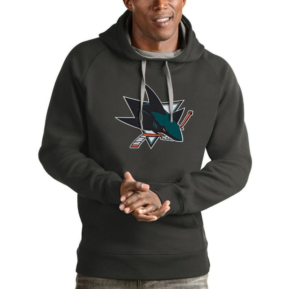NHL San Jose Sharks Antigua Logo Victory Pullover Hoodie