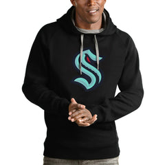 NHL Seattle Kraken Antigua Logo Victory Pullover Hoodie