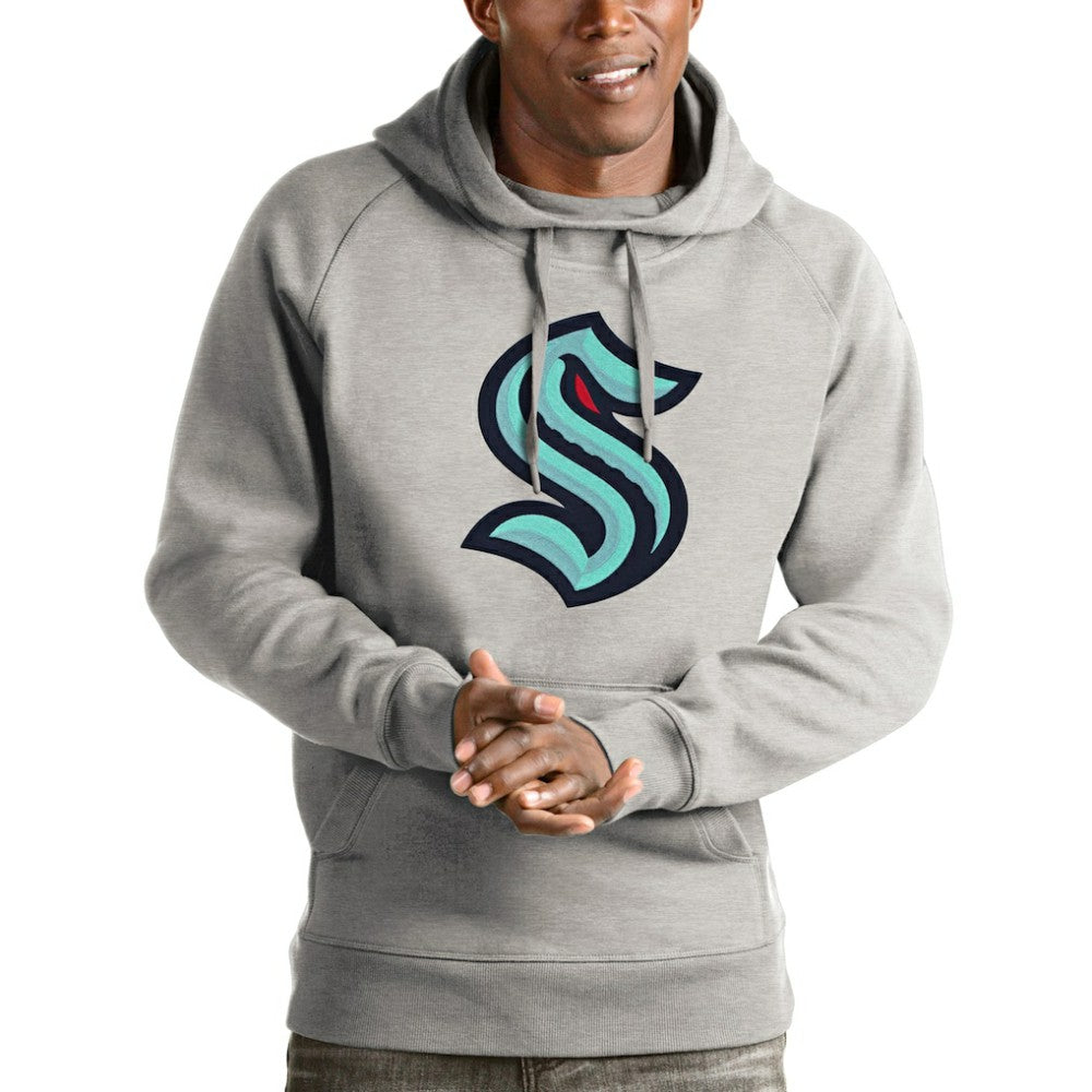 NHL Seattle Kraken Antigua Logo Victory Pullover Hoodie