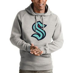 NHL Seattle Kraken Antigua Logo Victory Pullover Hoodie