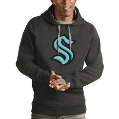 NHL Seattle Kraken Antigua Logo Victory Pullover Hoodie