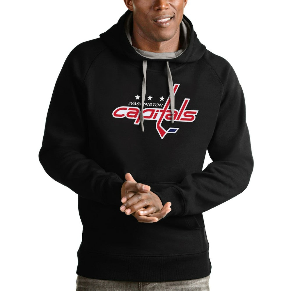 NHL Washington Capitals Antigua Logo Victory Pullover Hoodie