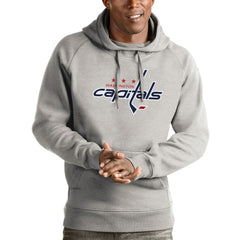 NHL Washington Capitals Antigua Logo Victory Pullover Hoodie
