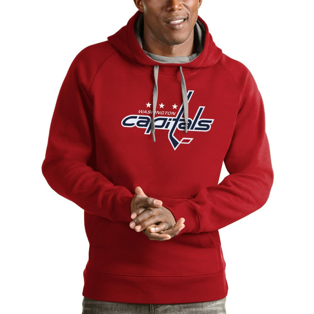NHL Washington Capitals Antigua Logo Victory Pullover Hoodie