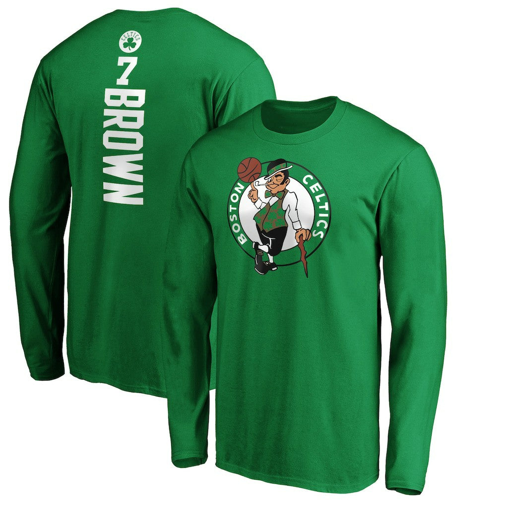 Jaylen Brown Boston Celtics Playmaker Name & Number Long Sleeve T-Shirt