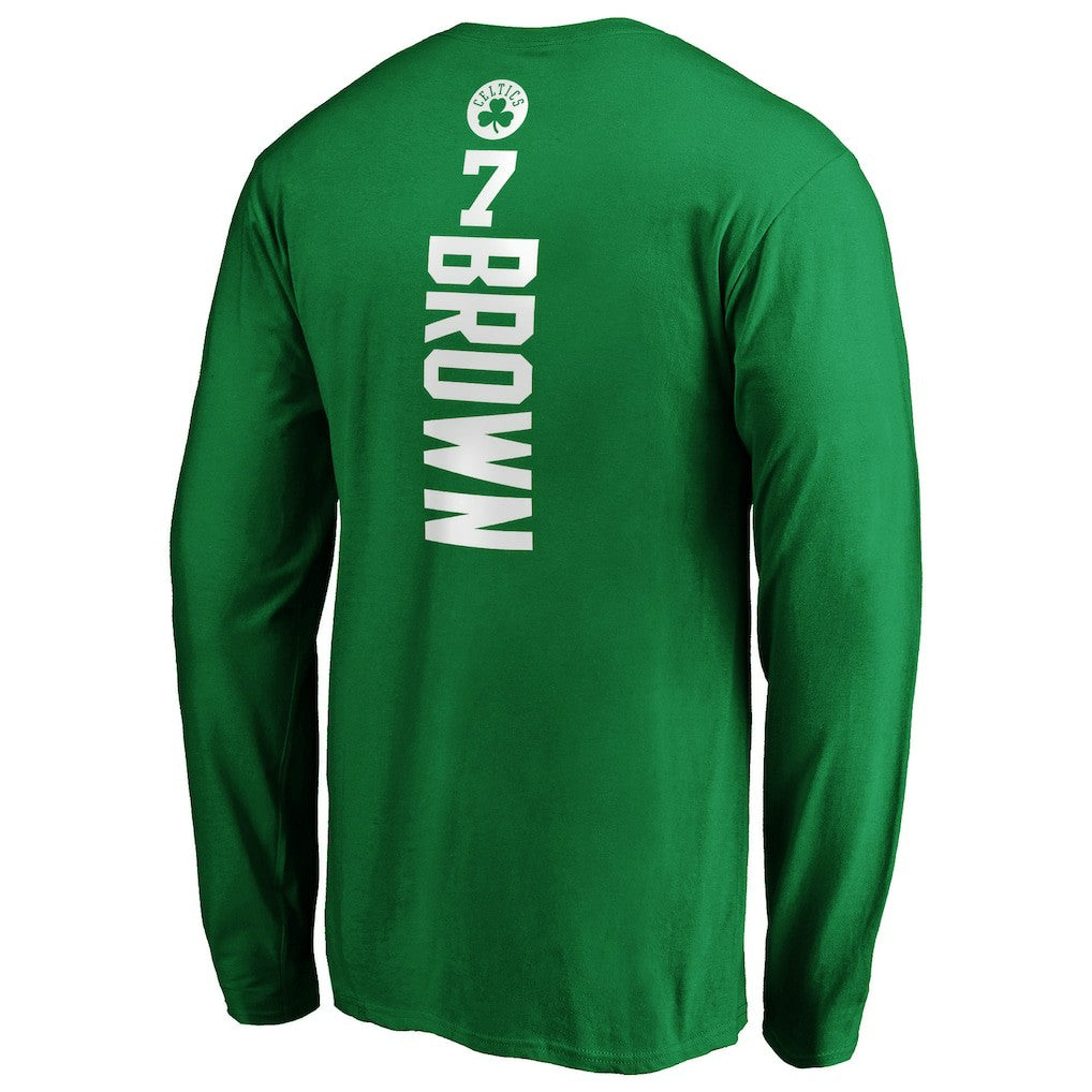 Jaylen Brown Boston Celtics Playmaker Name & Number Long Sleeve T-Shirt