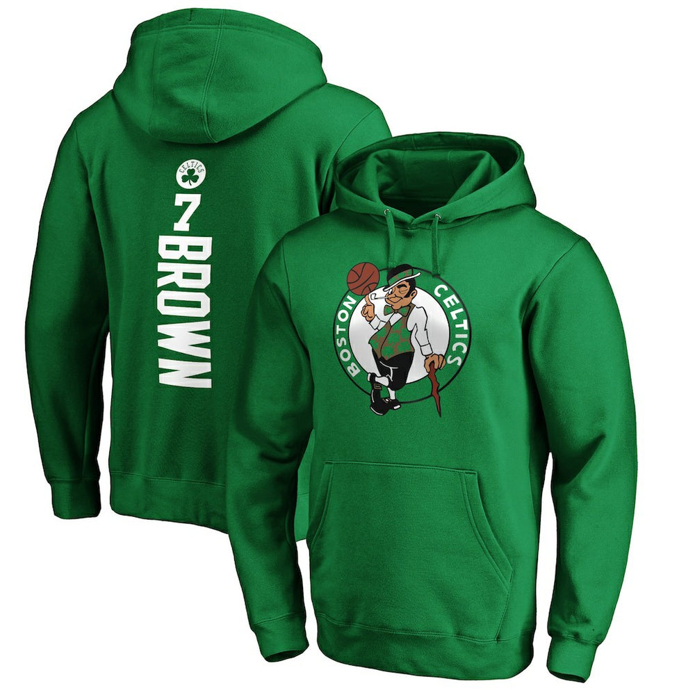 Jaylen Brown Boston Celtics Playmaker Name & Number Pullover Hoodie