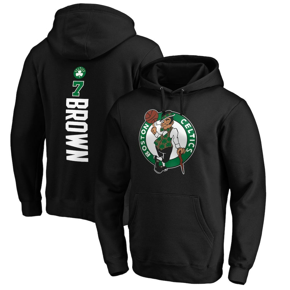 Jaylen Brown Boston Celtics Playmaker Name & Number Pullover Hoodie