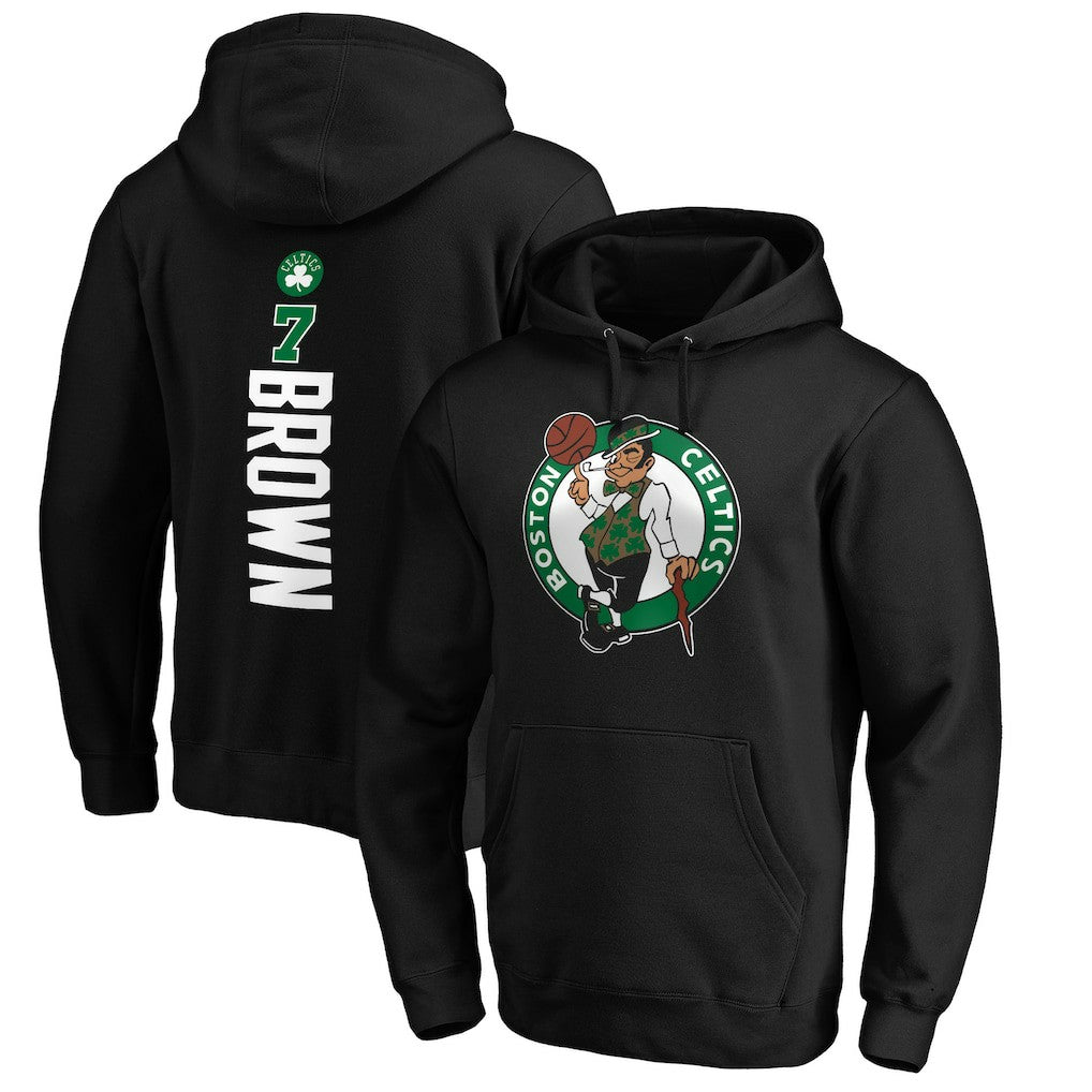 Jaylen Brown Boston Celtics Playmaker Name & Number Pullover Hoodie