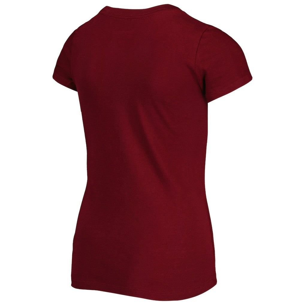 Girls Youth Reverse Sequin Wordmark V-Neck T-Shirt - Washington Commanders T-shirts