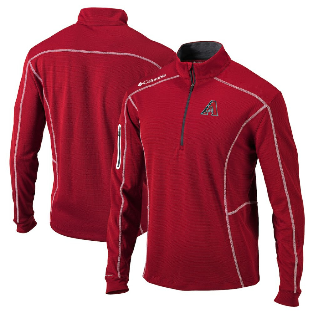 Red Arizona Diamondbacks Columbia Shotgun Omni-Wick Quarter-Zip Pullover Jacket