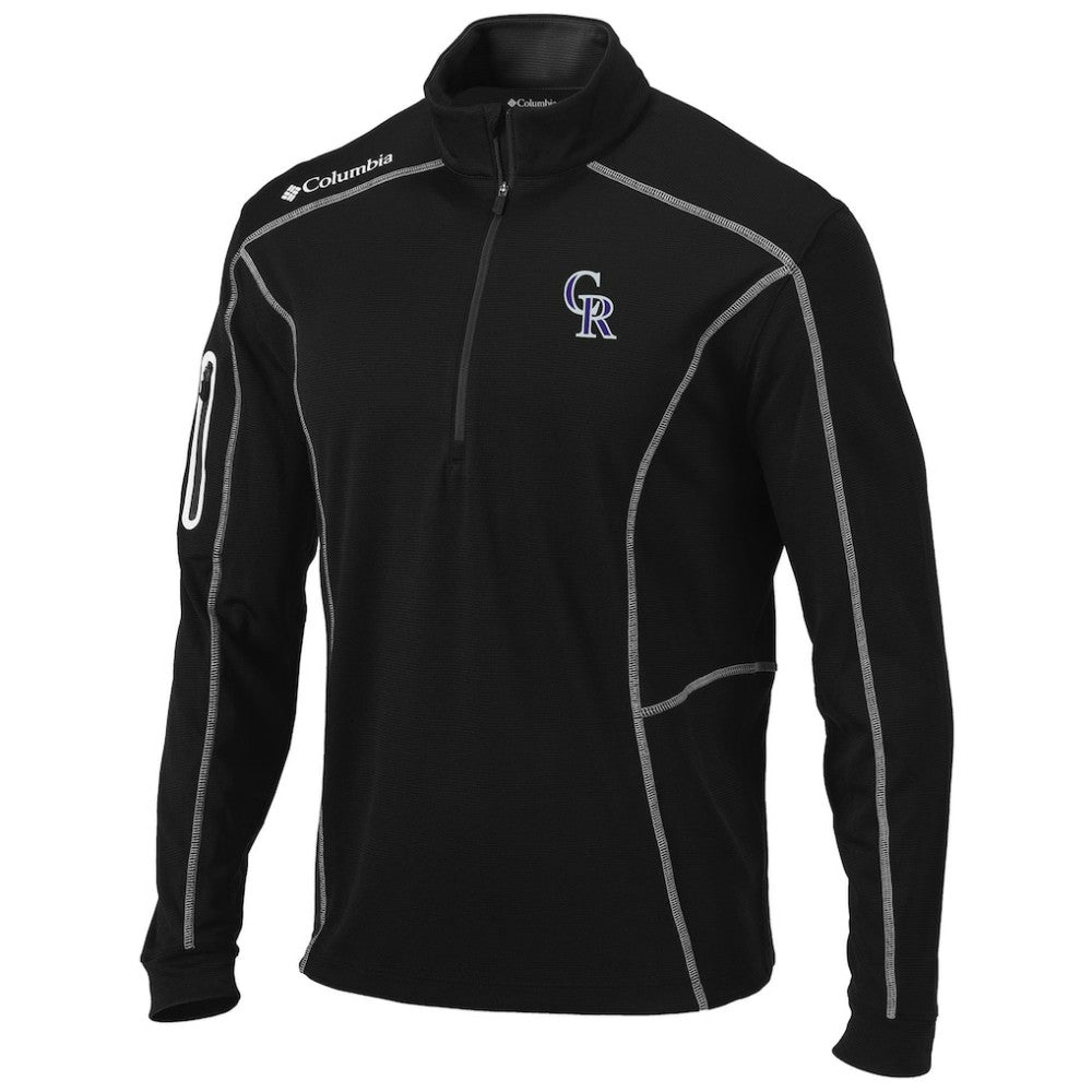 Black Colorado Rockies Columbia Shotgun Omni-Wick Quarter-Zip Pullover Jacket