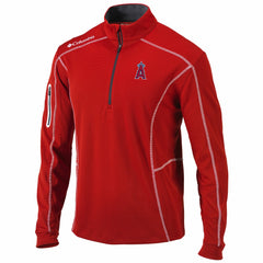 Red Los Angeles Angels Columbia Shotgun Omni-Wick Quarter-Zip Pullover Jacket