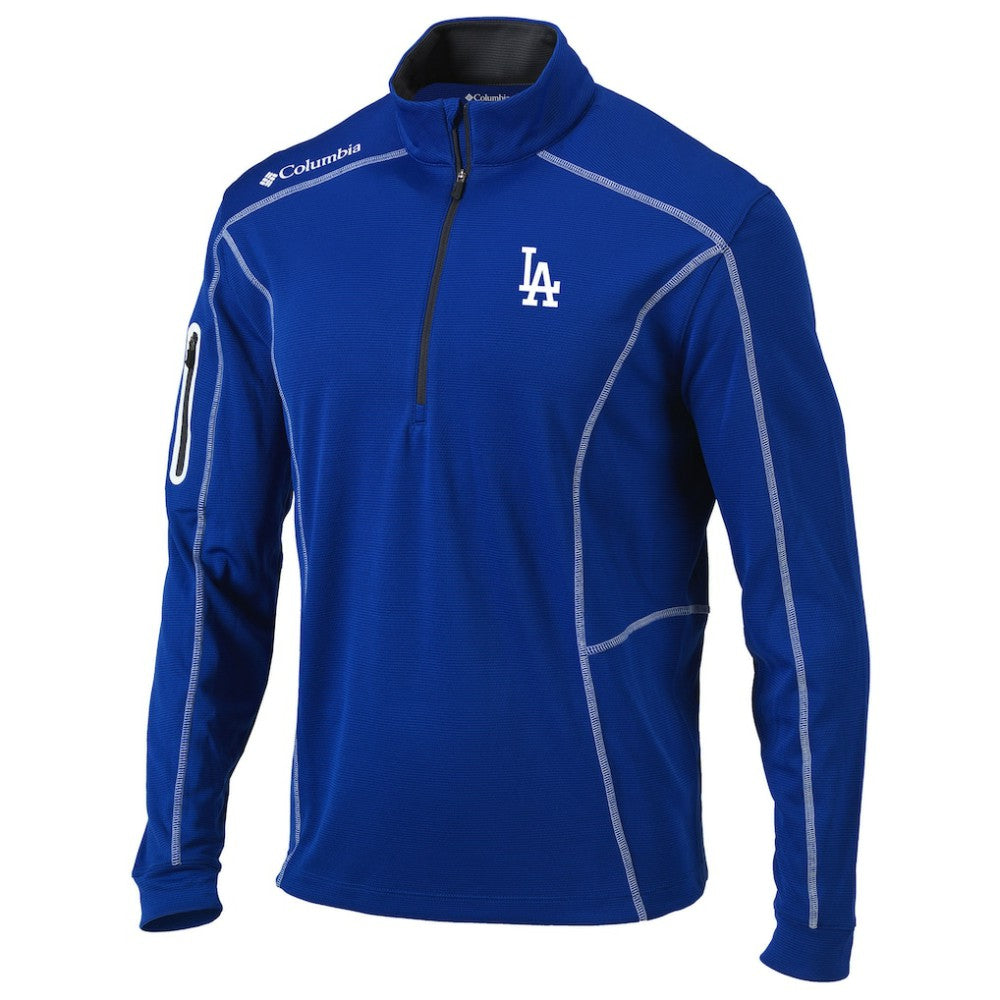 Royal Los Angeles Dodgers Columbia Shotgun Omni-Wick Quarter-Zip Pullover Jacket