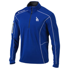 Royal Los Angeles Dodgers Columbia Shotgun Omni-Wick Quarter-Zip Pullover Jacket