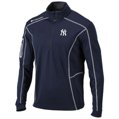 Navy New York Yankees Columbia Shotgun Omni-Wick Quarter-Zip Pullover Jacket