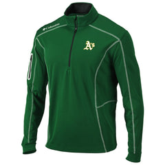 Green Athletics Columbia Shotgun Omni-Wick Quarter-Zip Pullover Jacket