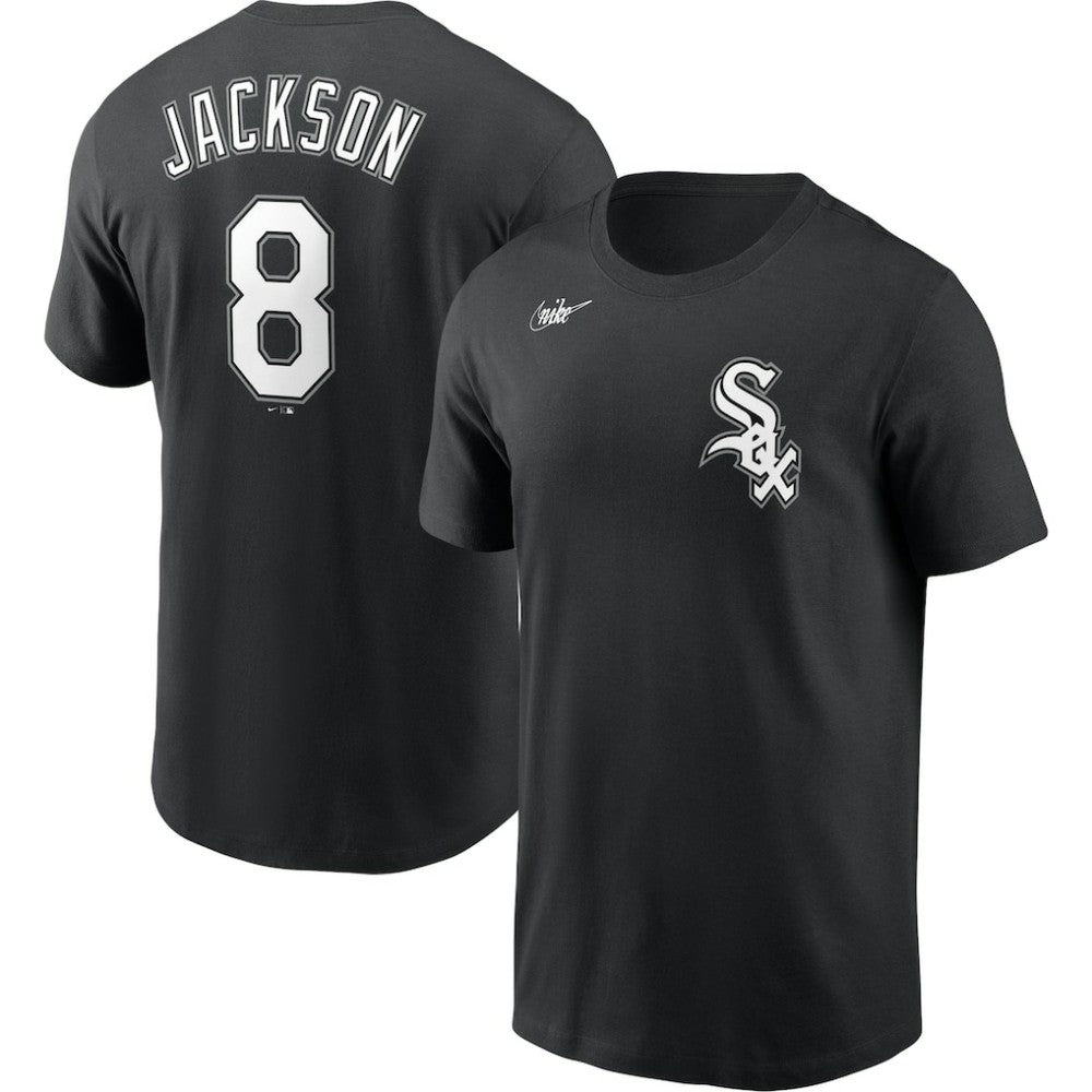 Black Bo Jackson Chicago White Sox Nike Cooperstown Collection Name & Number T-Shirt