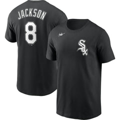 Black Bo Jackson Chicago White Sox Nike Cooperstown Collection Name & Number T-Shirt