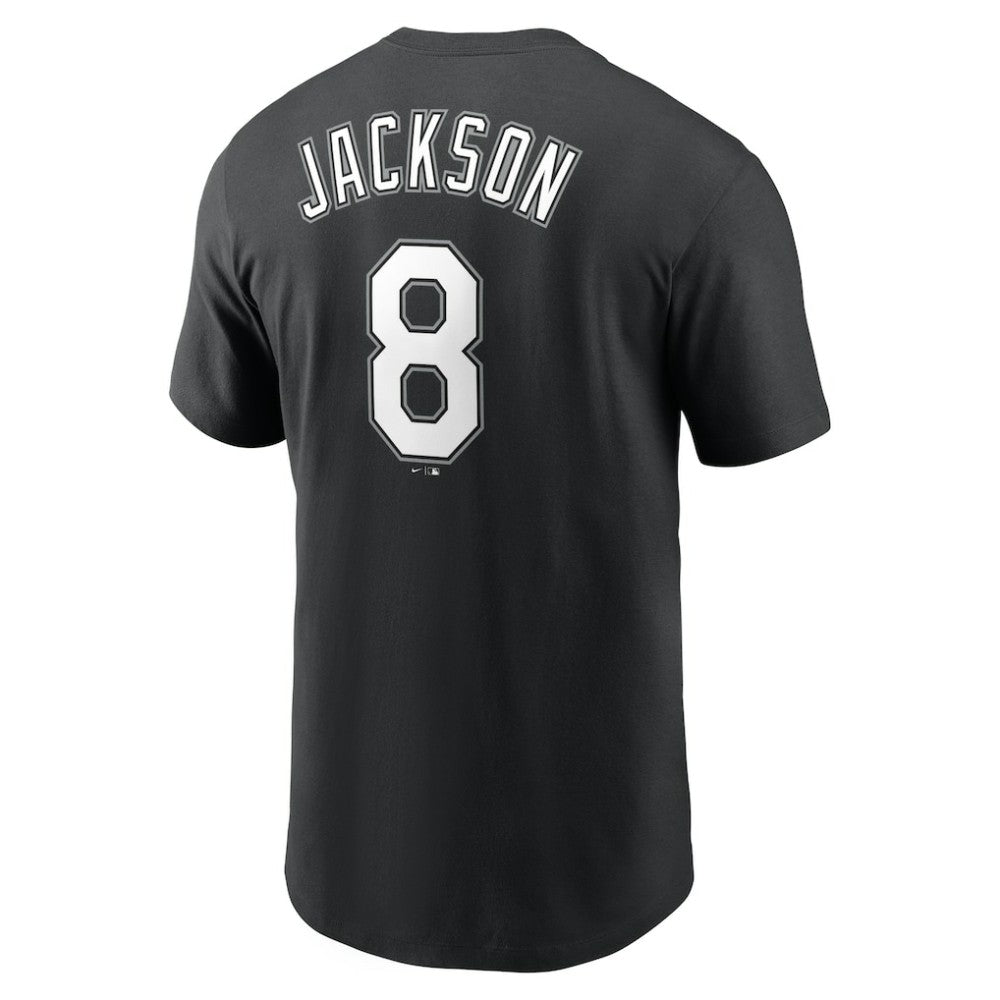 Black Bo Jackson Chicago White Sox Nike Cooperstown Collection Name & Number T-Shirt