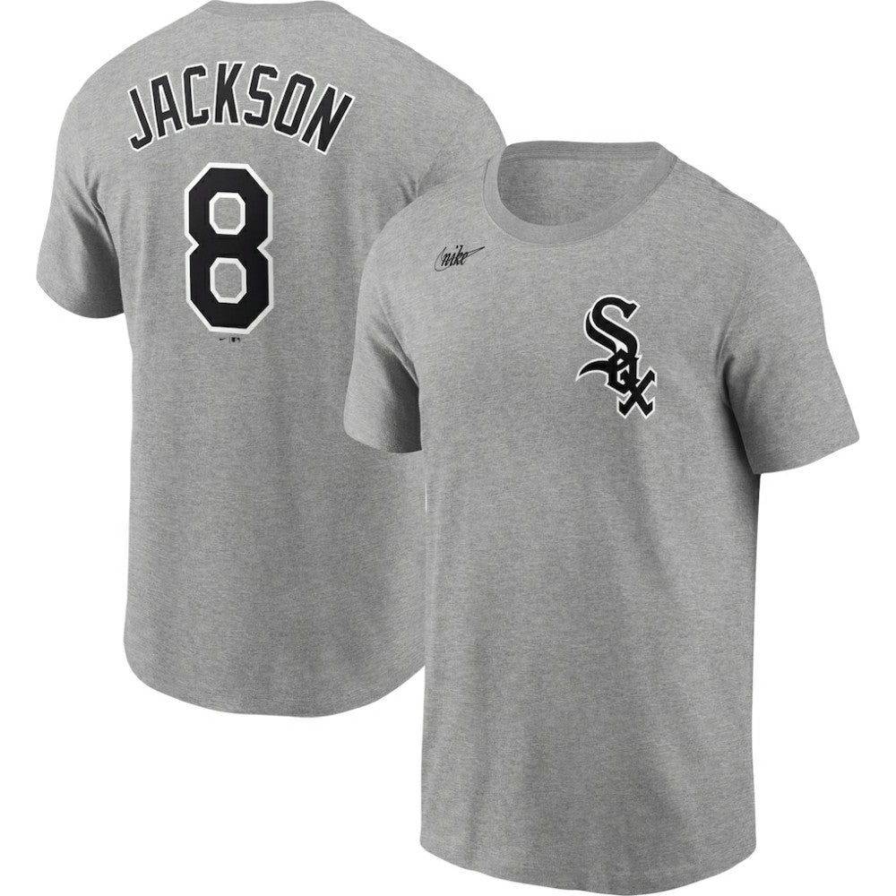 Heathered Gray Bo Jackson Chicago White Sox Nike Cooperstown Collection Name & Number T-Shirt